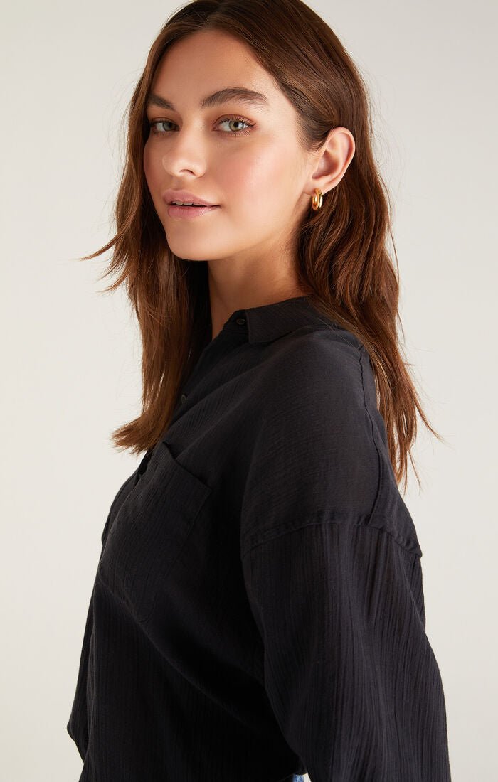 Lalo Gauze Button Up Top