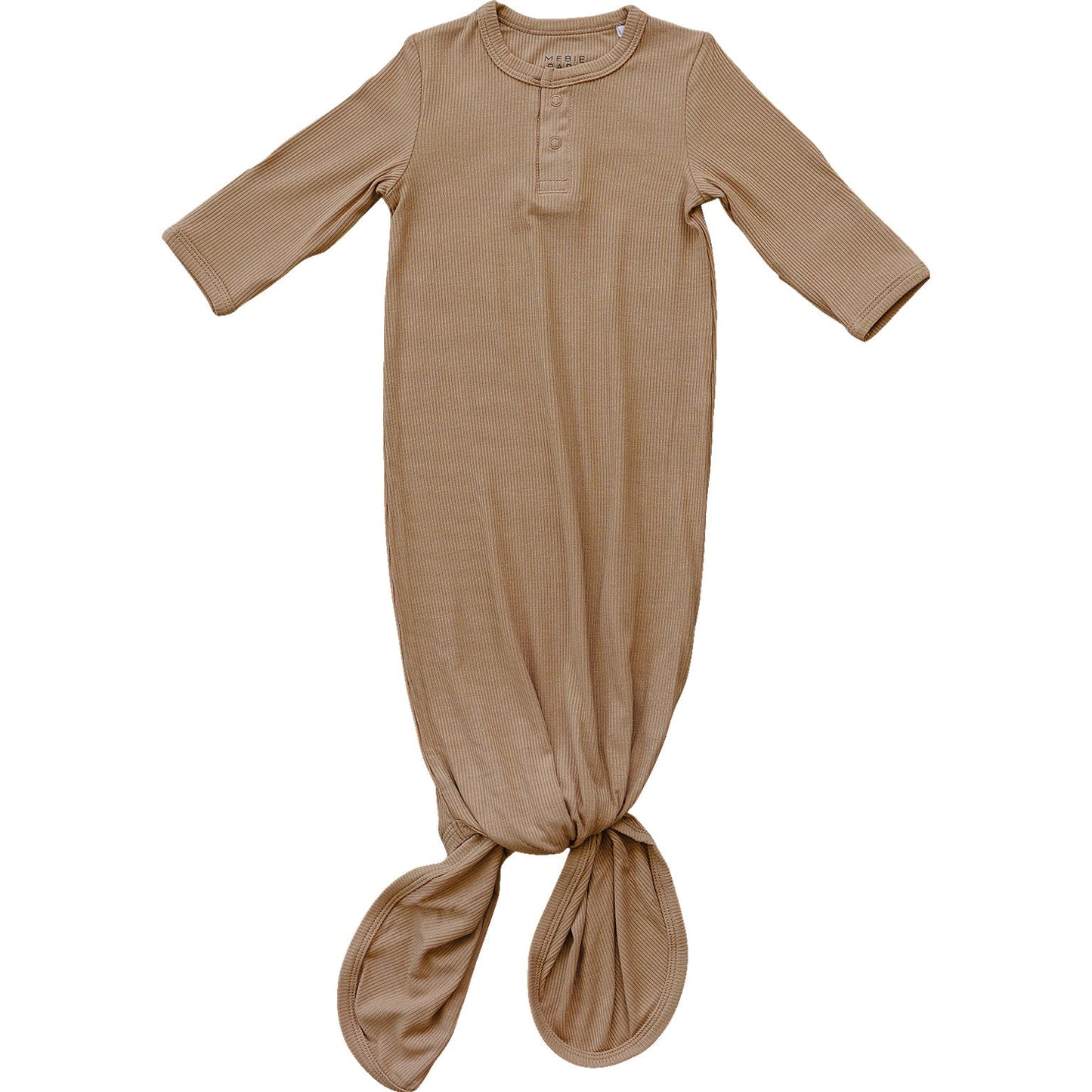 Latte Ribbed Bamboo Knot Gown - Mack & Harvie