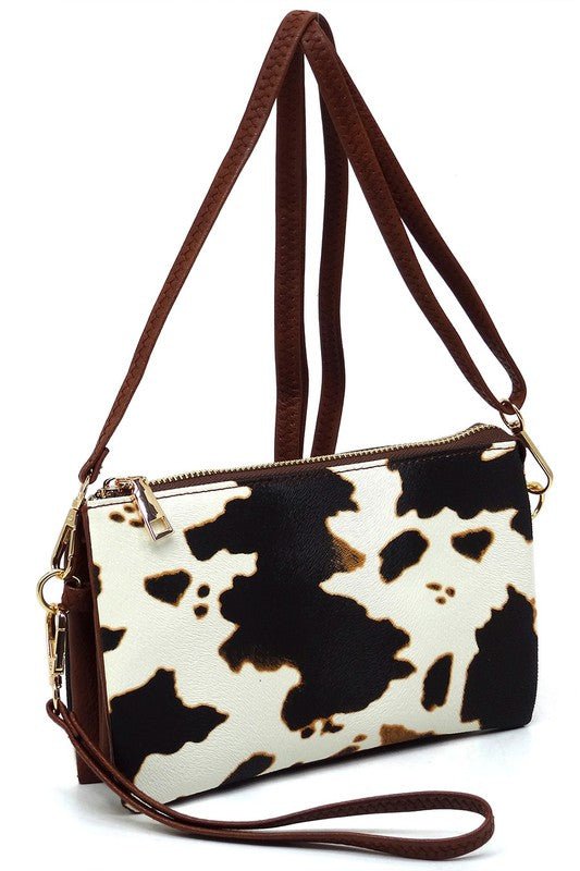 Leopard Cow Flower Crossbody Bag Clutch Wristlet - Mack & Harvie