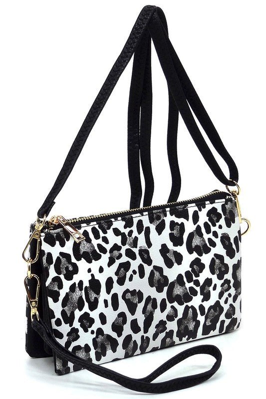 Leopard Cow Flower Crossbody Bag Clutch Wristlet - Mack & Harvie