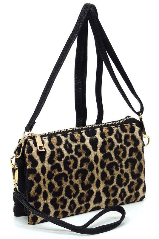 Leopard Cow Flower Crossbody Bag Clutch Wristlet - Mack & Harvie