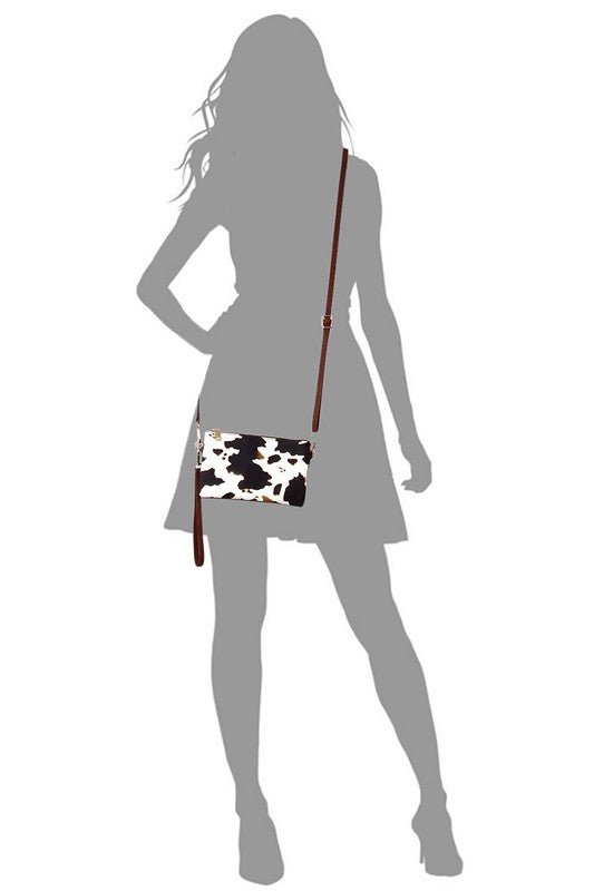 Leopard Cow Flower Crossbody Bag Clutch Wristlet - Mack & Harvie