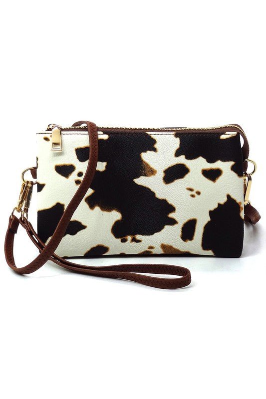 Leopard Cow Flower Crossbody Bag Clutch Wristlet - Mack & Harvie