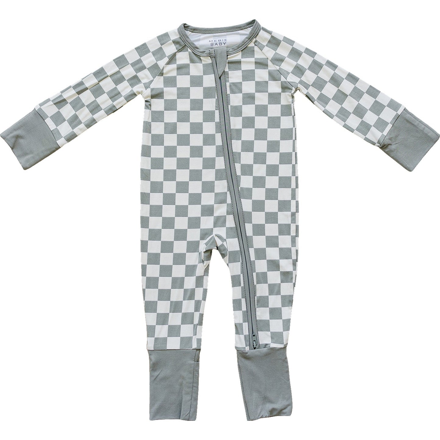 Light Green Checkered Bamboo Zipper - Mack & Harvie