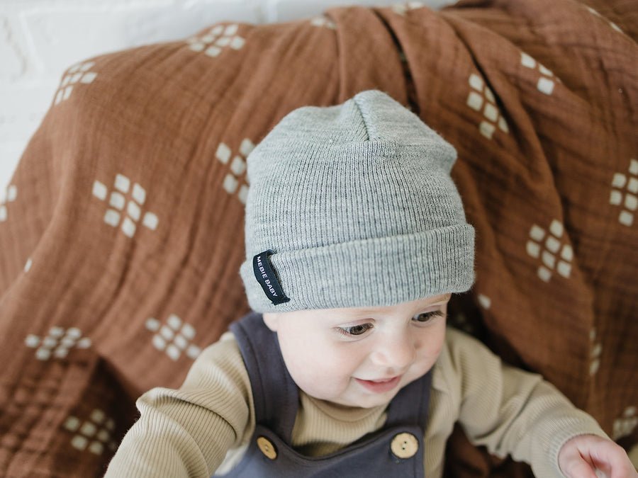 Light Grey Mebie Baby Beanie - Mack & Harvie