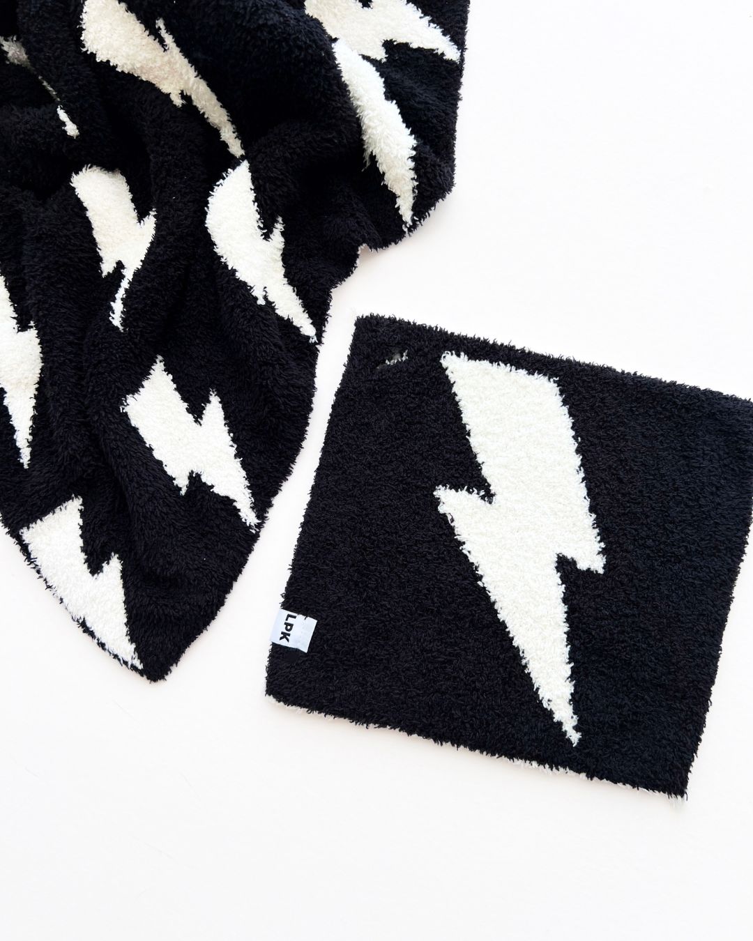 Lightning Bolt Plush Lovey | Black - Mack & Harvie