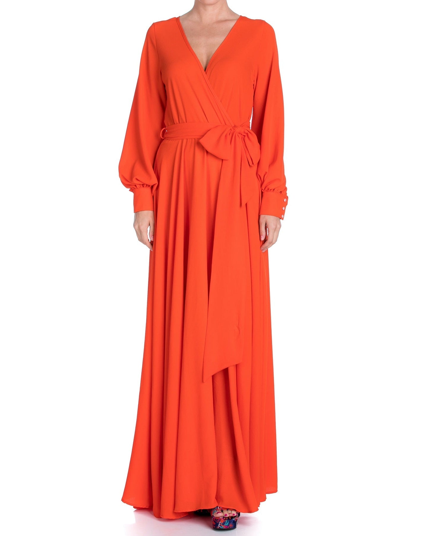 LilyPad Maxi Dress - Flame - Mack & Harvie