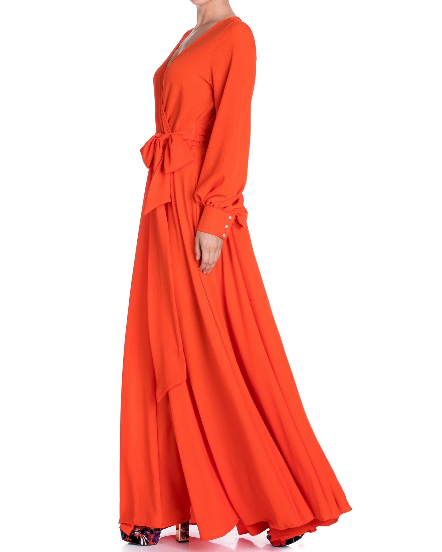 LilyPad Maxi Dress - Flame - Mack & Harvie