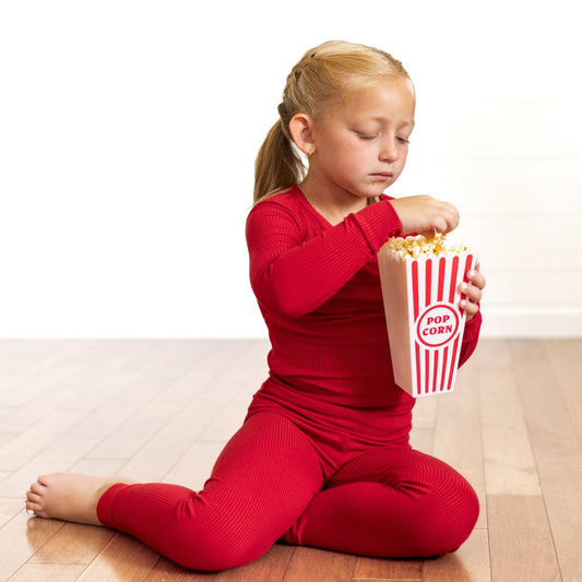 LONG SLEEVE 2 PIECE SETS - Red Ribbed - Mack & Harvie