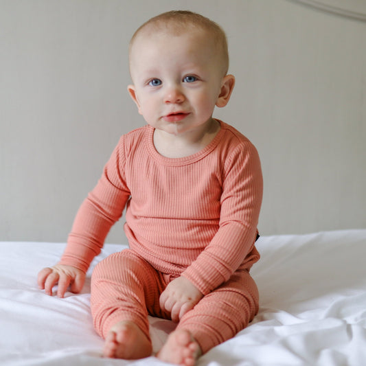 LONG SLEEVE 2 PIECE SETS - Red Rock Ribbed - Mack & Harvie