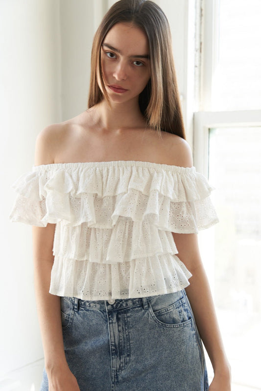 LOVELY EXISTENCE OFF SHOULDER TOP - Mack & Harvie
