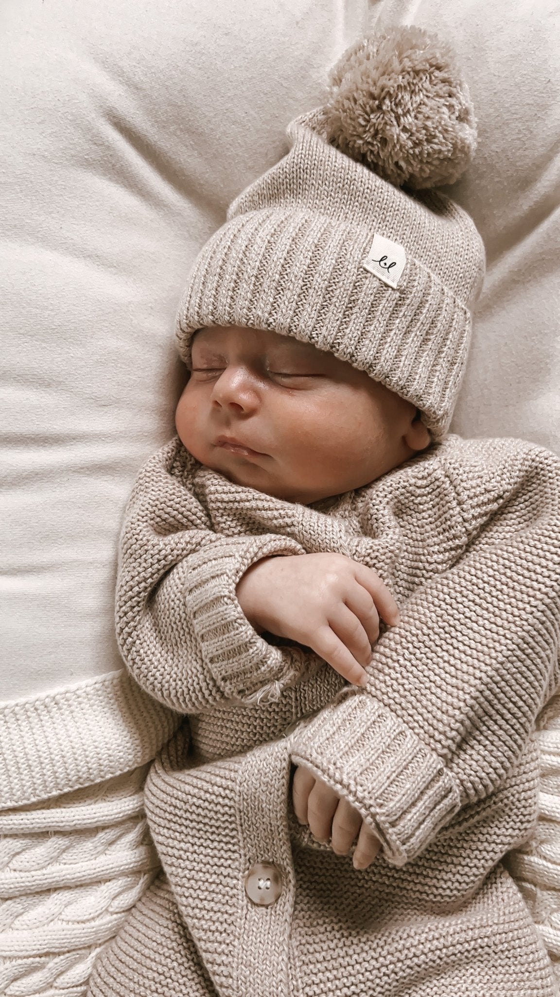 Luna + Luca Classic Purl Knit Jumpsuit - Heather Beige - Mack & Harvie
