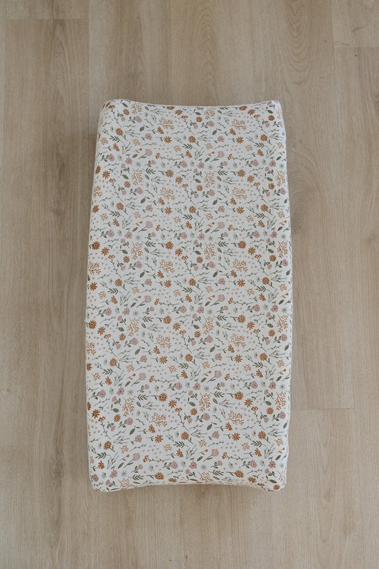 Meadow Floral Muslin Changing Pad Cover - Mack & Harvie