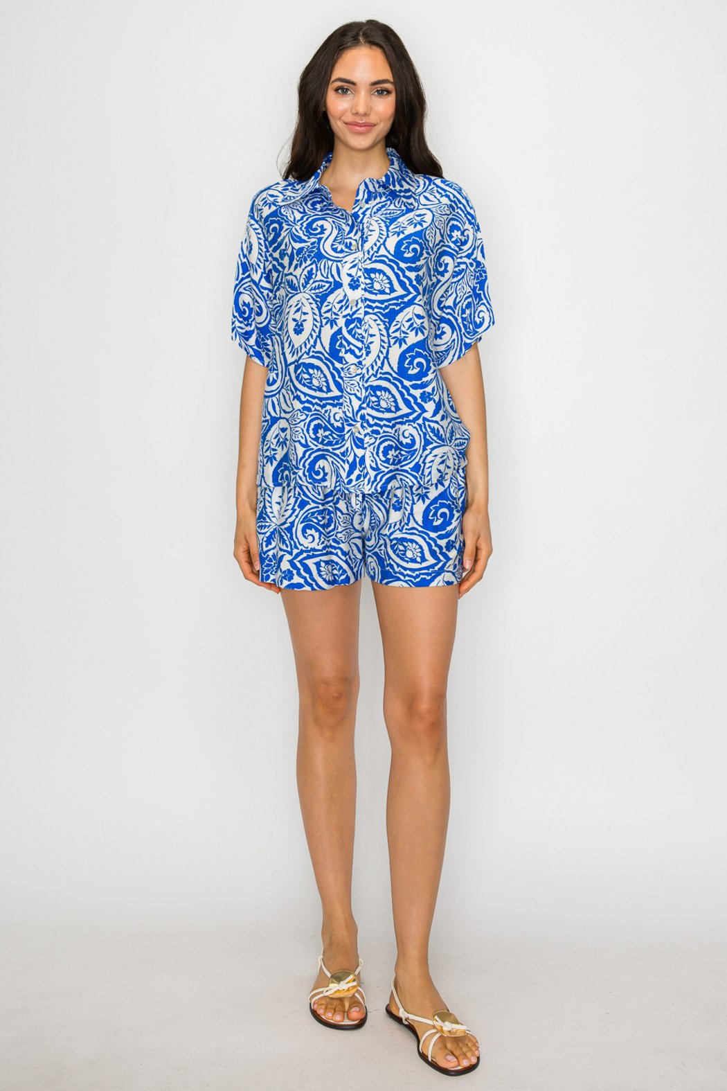 Athena Blue Paisley Set