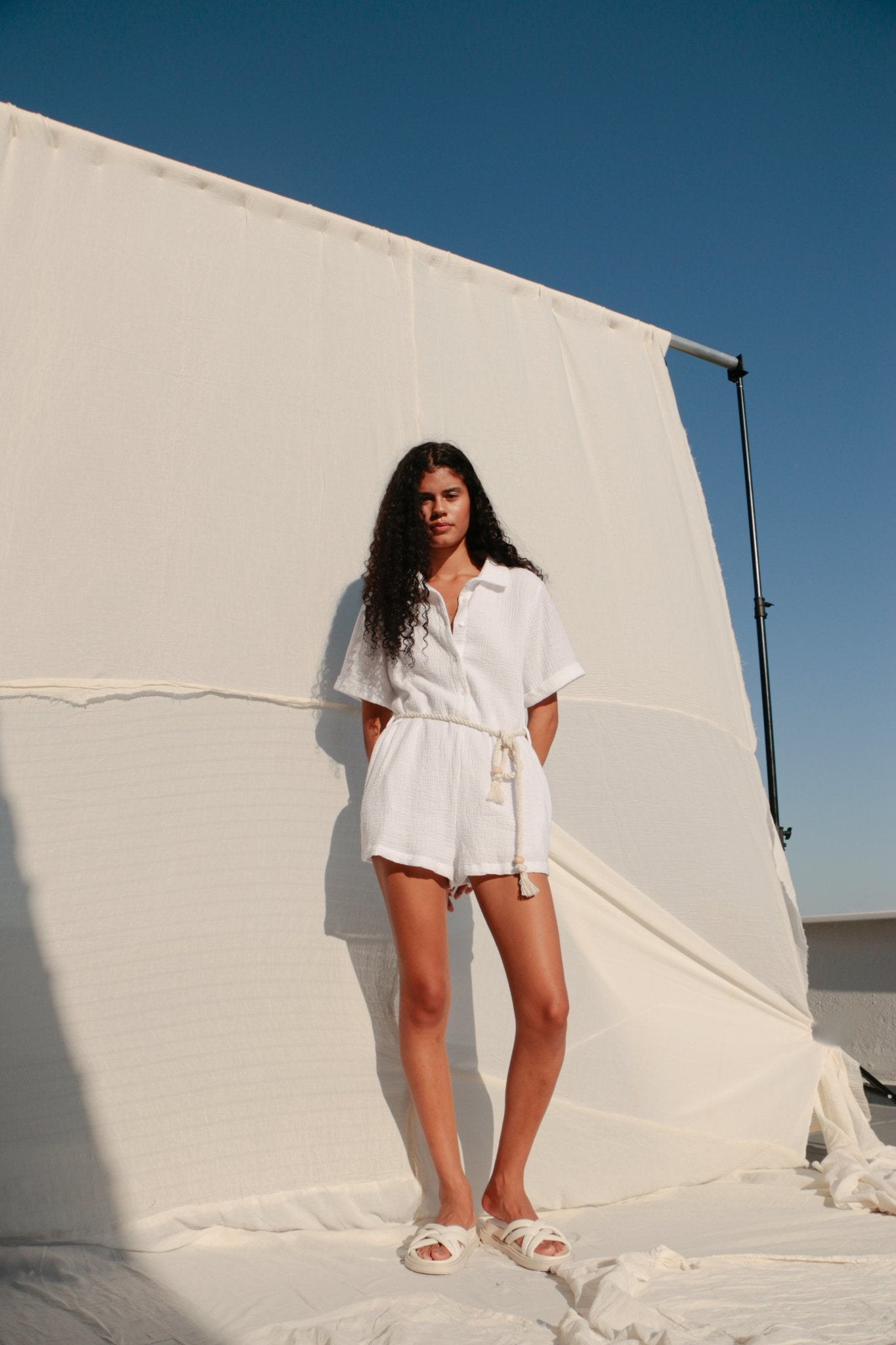 Mia Romper - White - Mack & Harvie