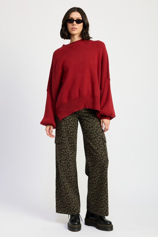 MID RISE WIDE LEG CARGO PANTS - Mack & Harvie