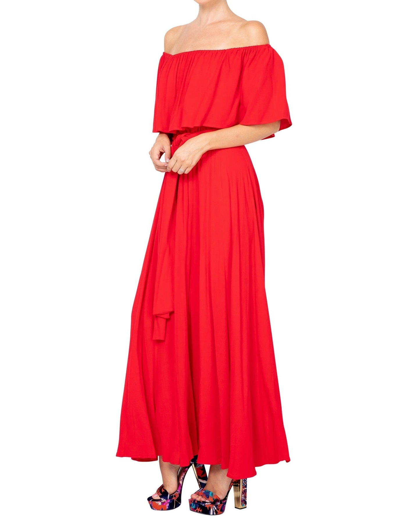 Morning Glory Maxi Dress - Cherry - Mack & Harvie