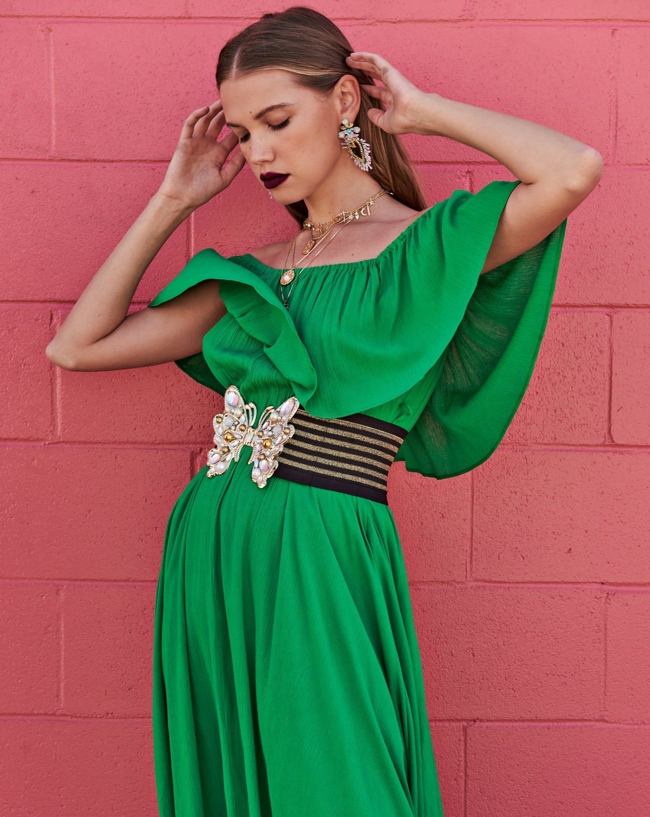 Morning Glory Maxi Dress - Emerald - Mack & Harvie