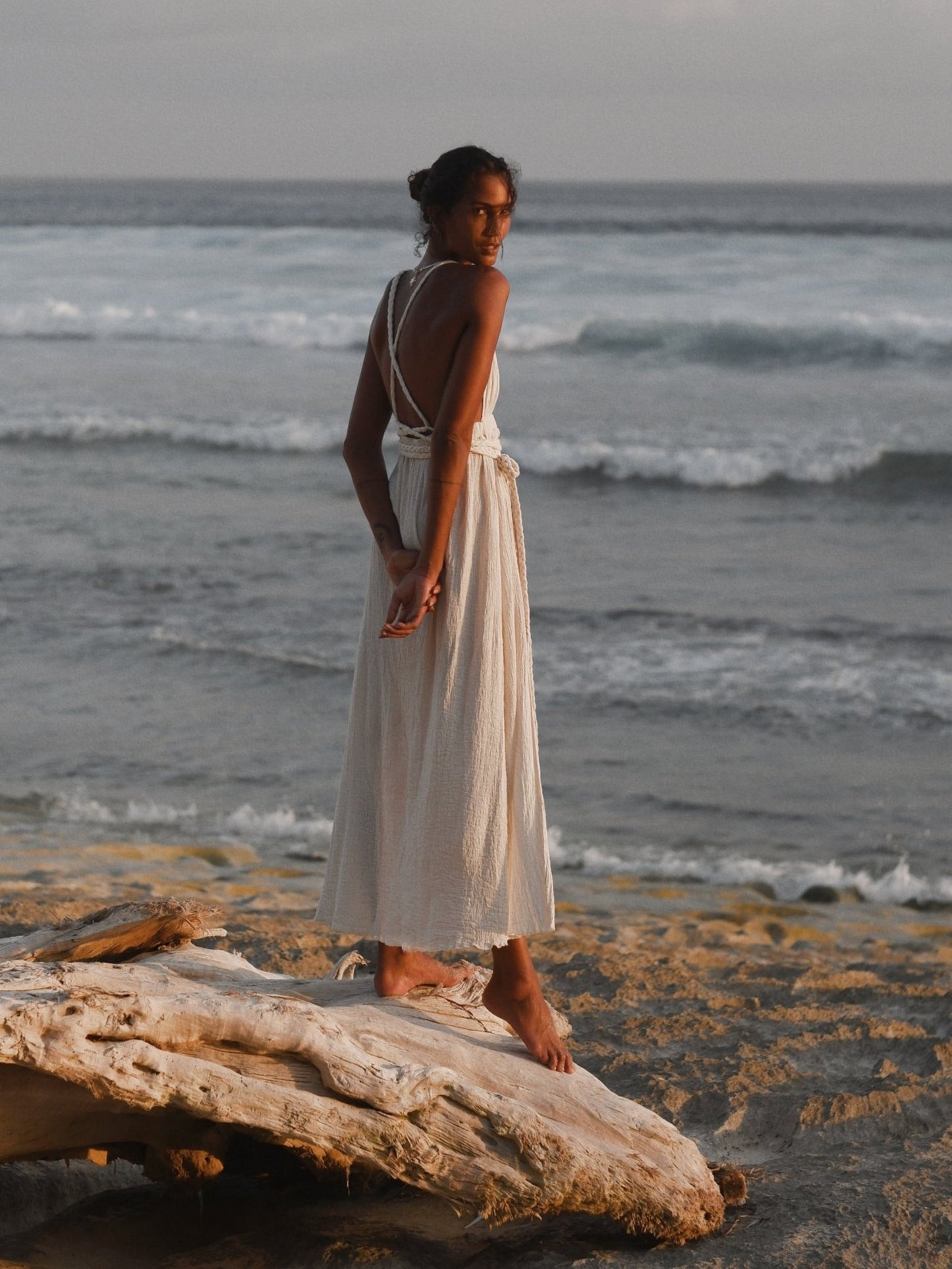 Muse Braided Straps Dress - Natural - Mack & Harvie