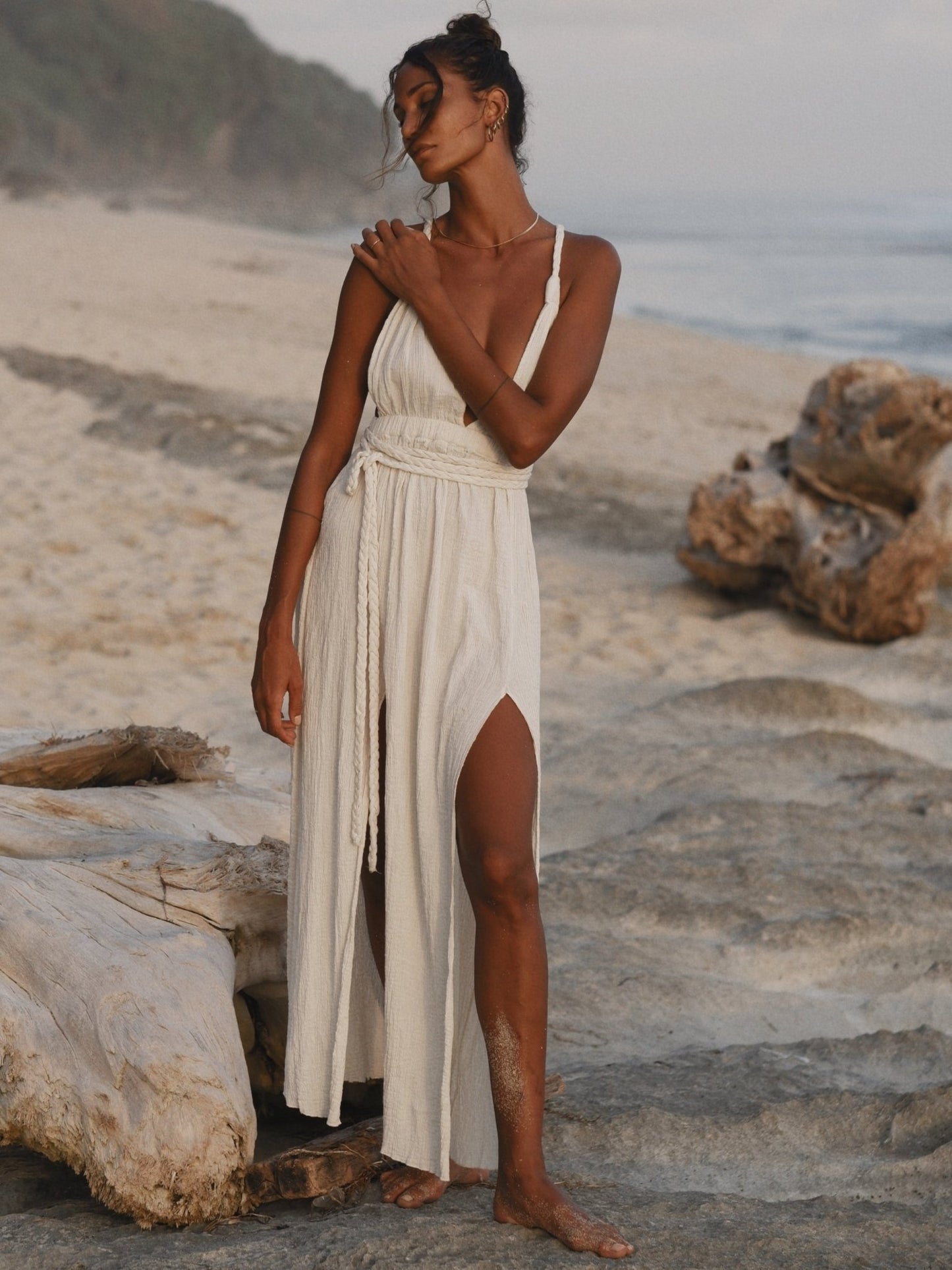 Muse Braided Straps Dress - Natural - Mack & Harvie