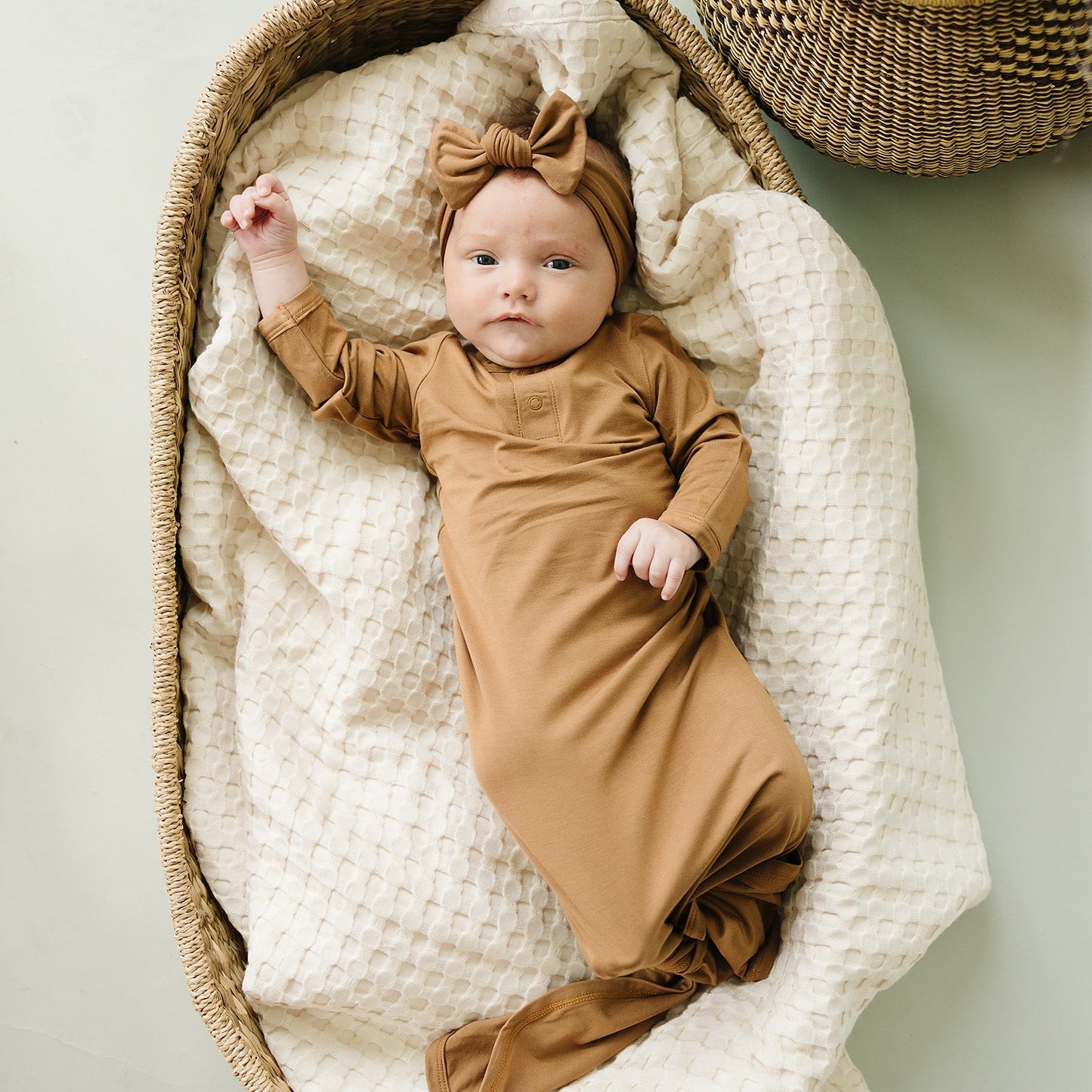 Mustard Bamboo Knot Gown - Mack & Harvie