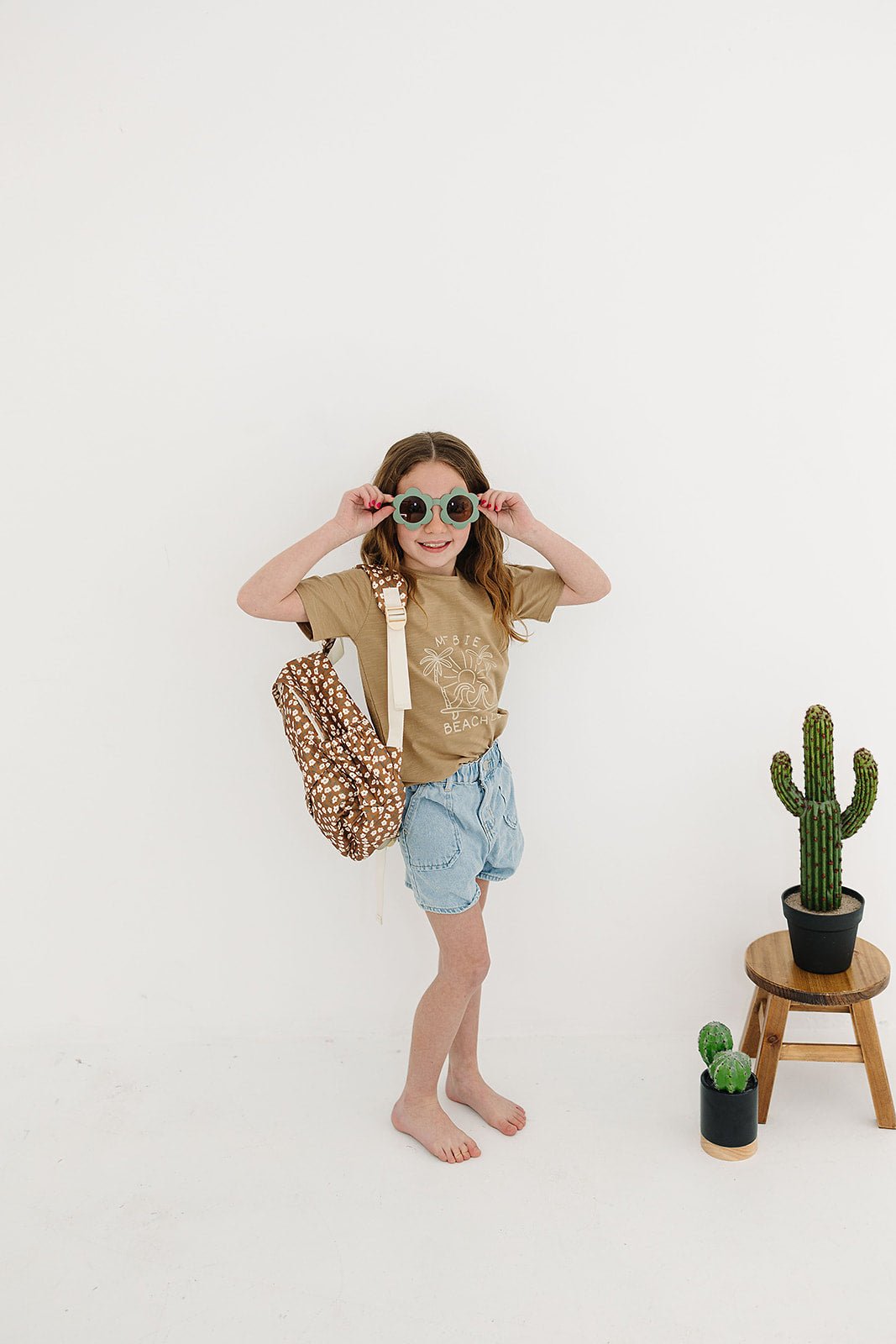 Mustard Floral Mini Backpack - Mack & Harvie