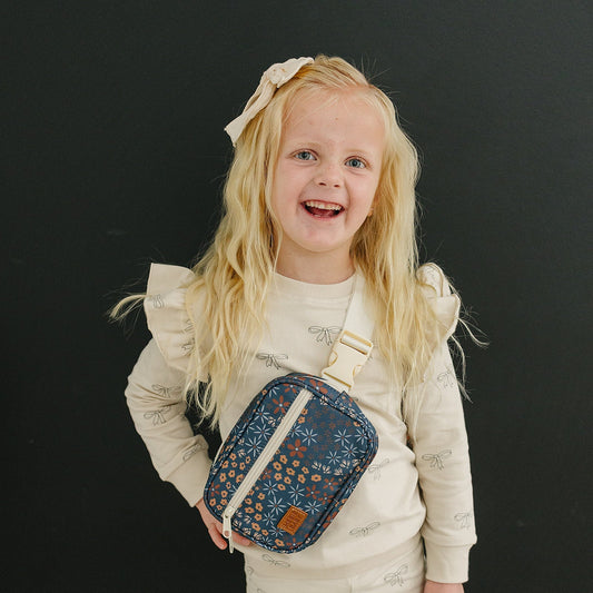 Navy Floral Mini Fanny Pack - Mack & Harvie