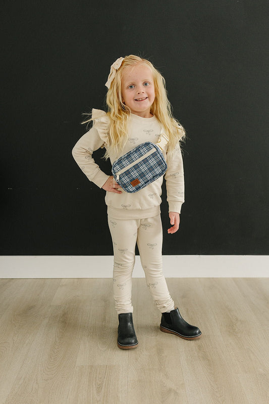 Navy Plaid Mini Fanny Pack - Mack & Harvie