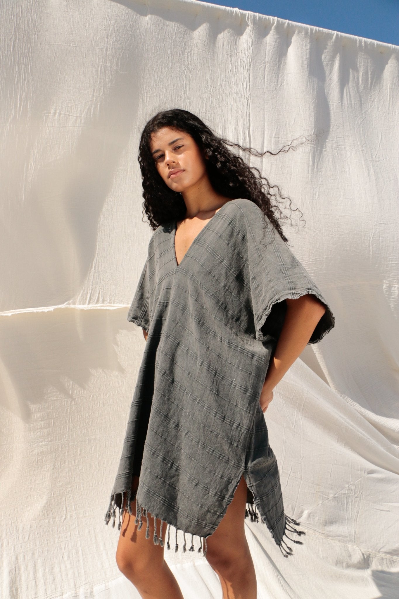 Nomad Kimono - Vintage Black - Mack & Harvie