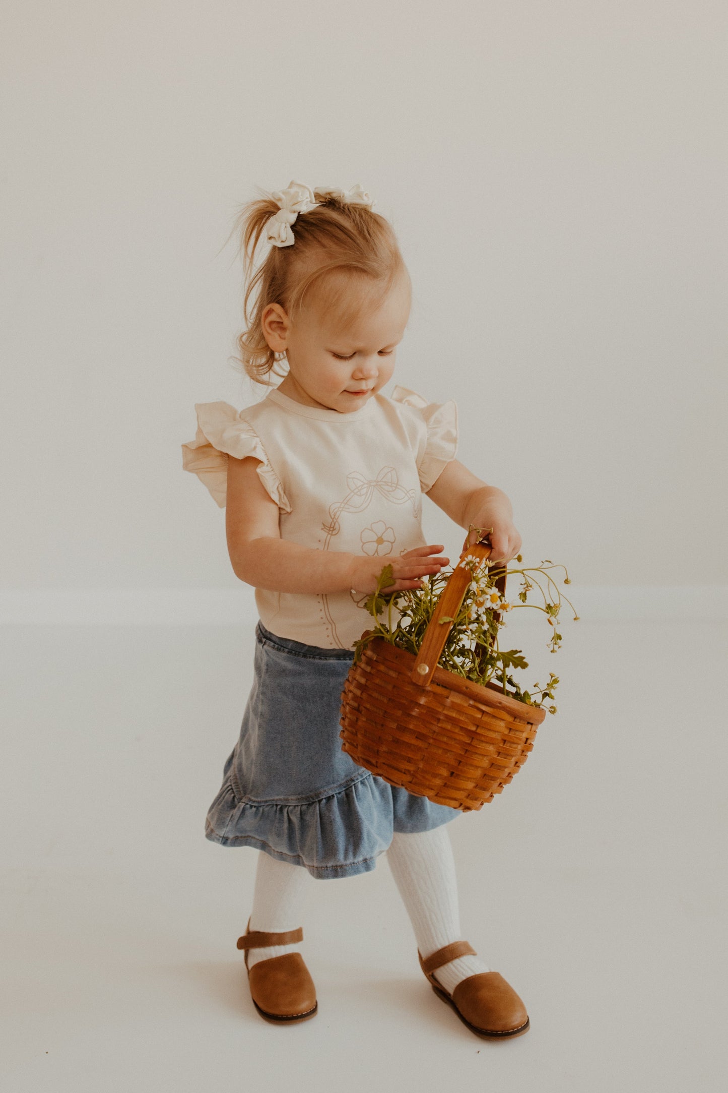 Floral Framed Ruffle Tee