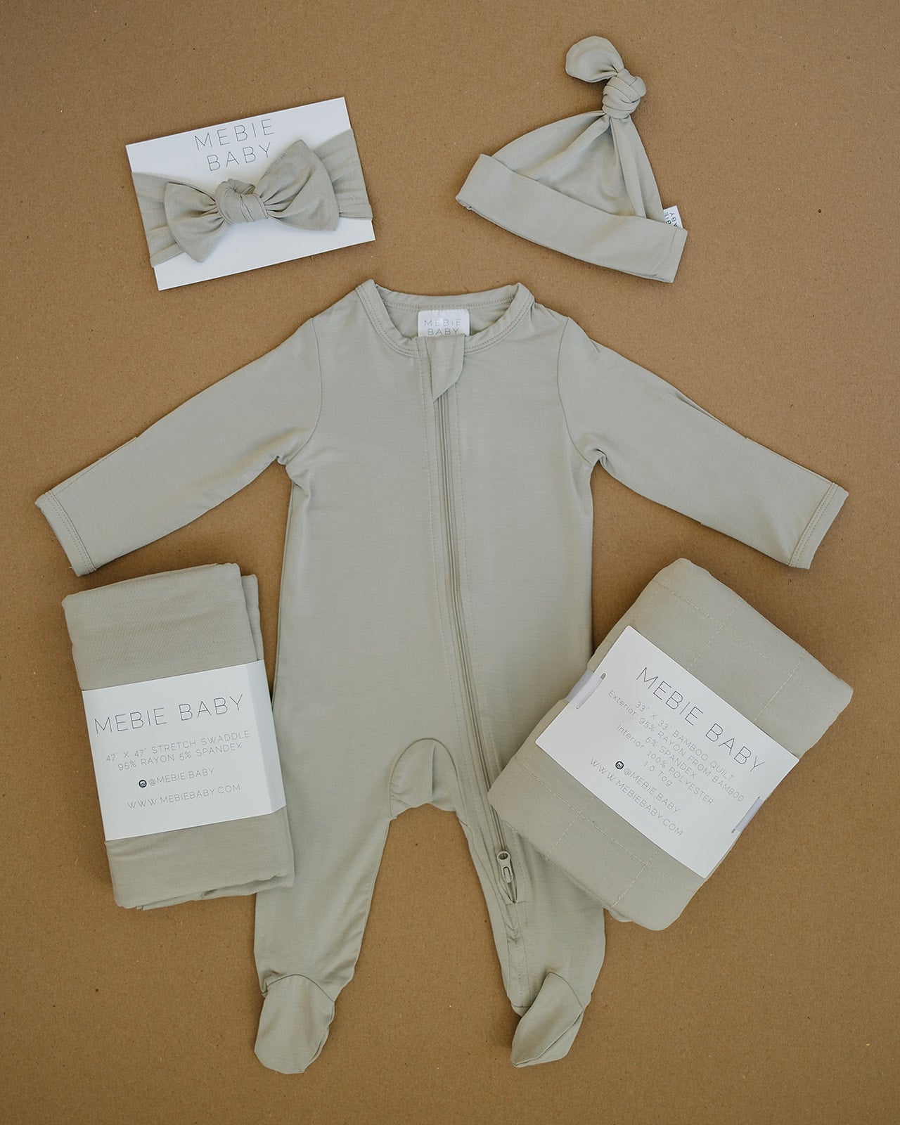 Oatmeal Bamboo Zipper - Mack & Harvie