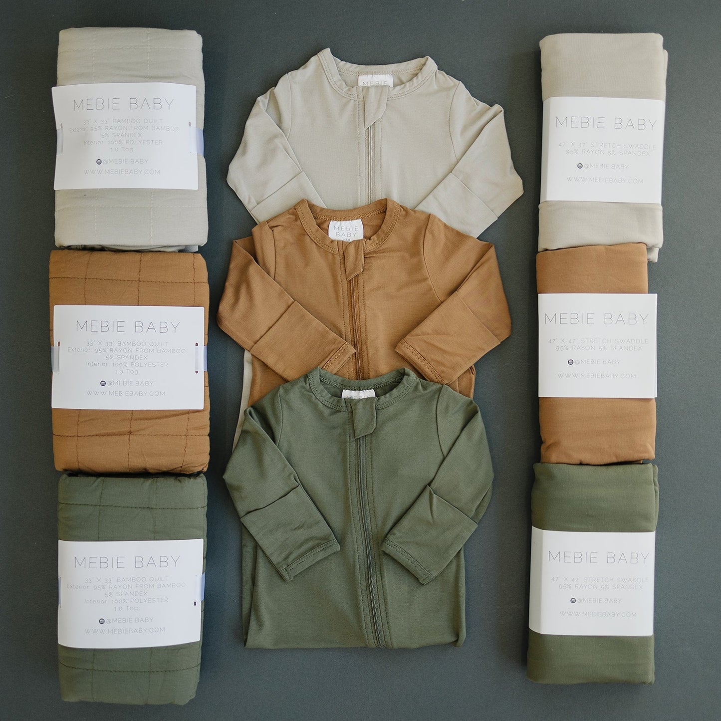 Oatmeal Bamboo Zipper - Mack & Harvie