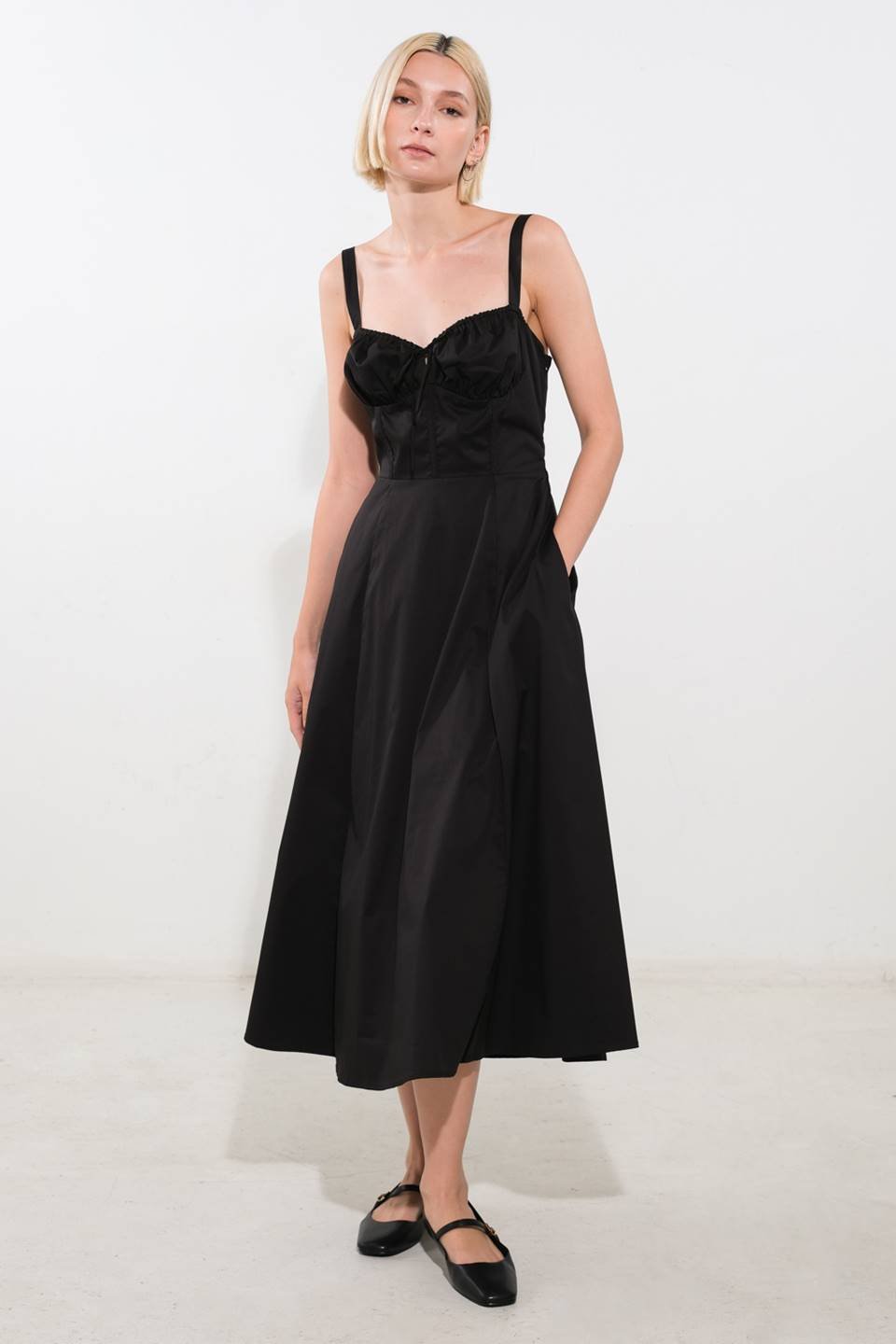 OCEANIC OPULENCE WOVEN MIDI DRESS - Mack & Harvie