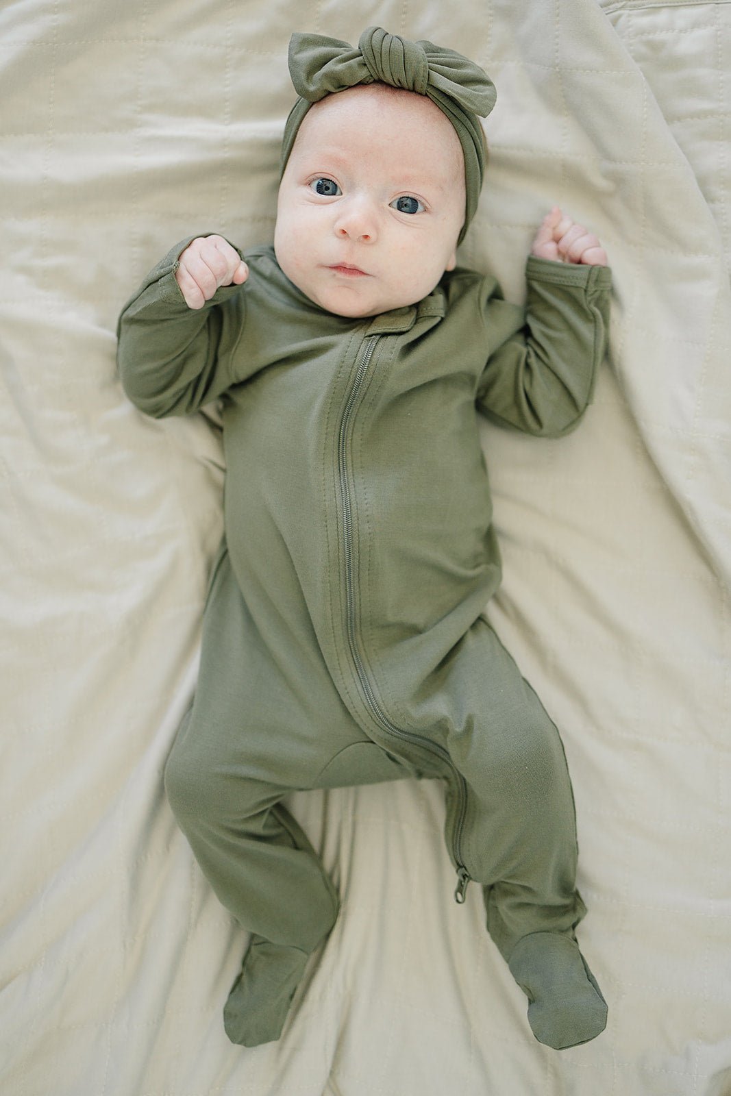 Olive Bamboo Zipper - Mack & Harvie