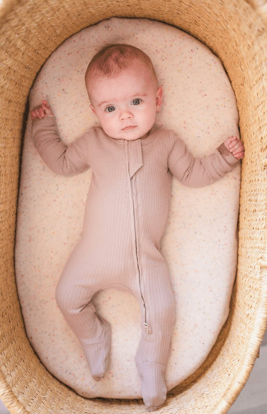 Organic Cotton Ribbed Footie - Mack & Harvie