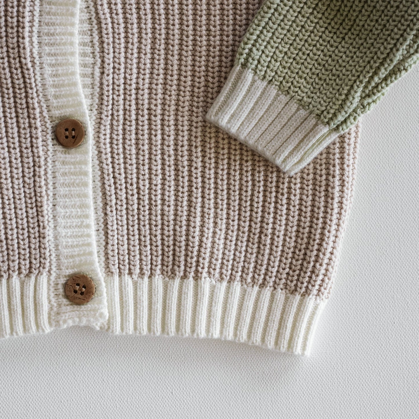 Organic Oversized Knit Color Block Cardigan - Mack & Harvie