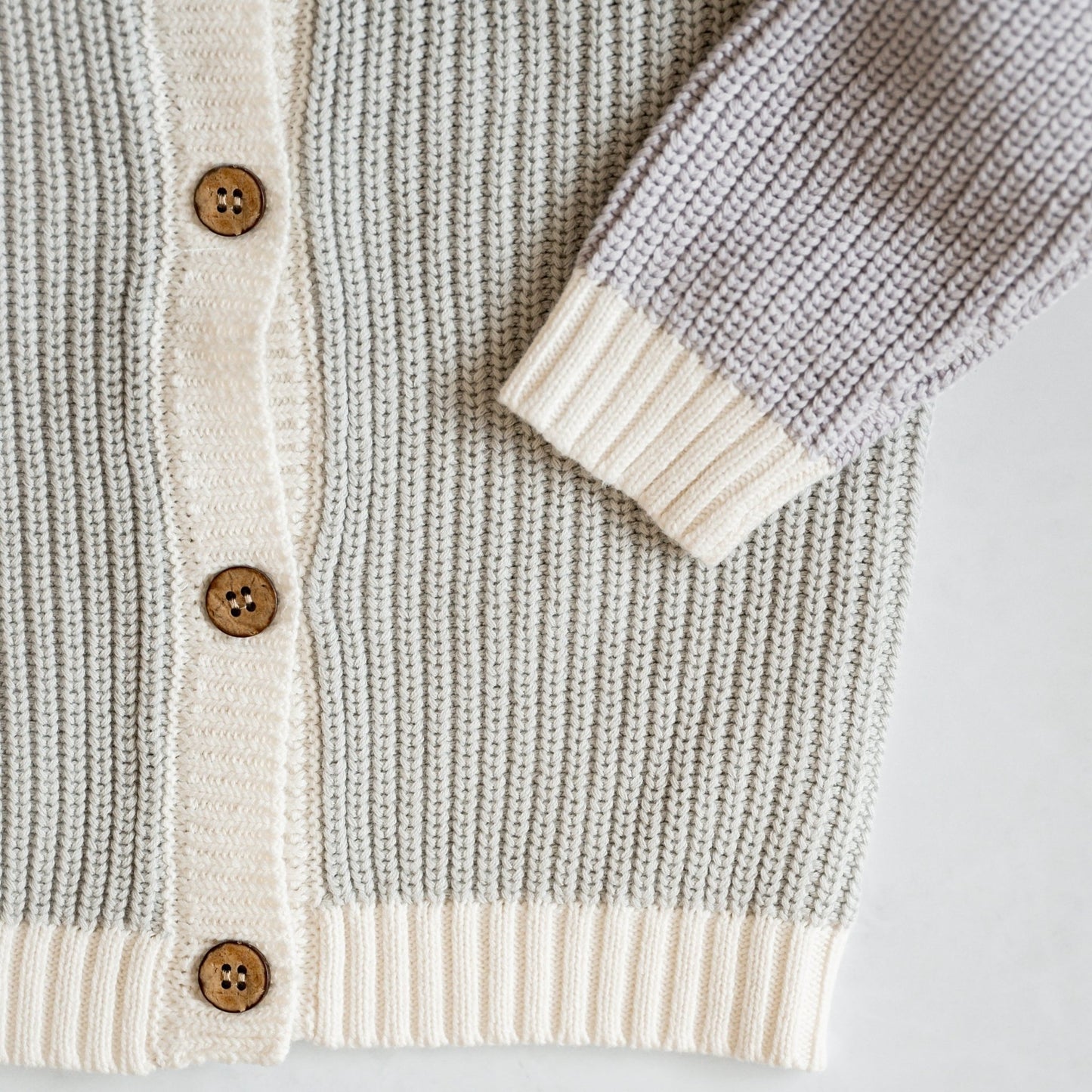 Organic Oversized Knit Color Block Cardigan - Mack & Harvie