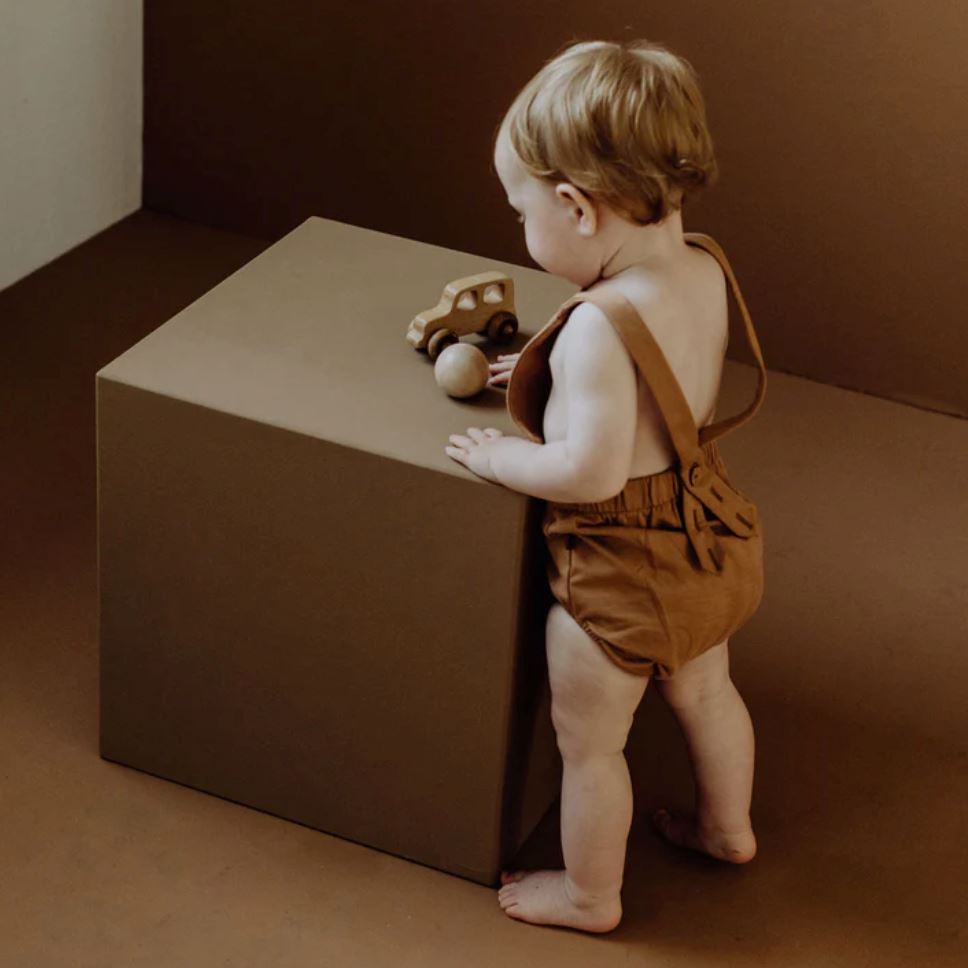 Organic Strap Romper - Fawn - Mack & Harvie