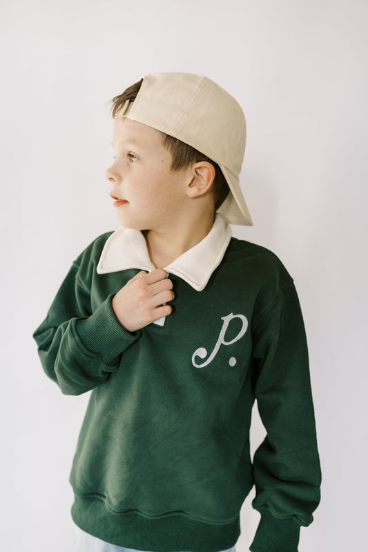 "P" Kids Embroidered Polo Pullover - Mack & Harvie