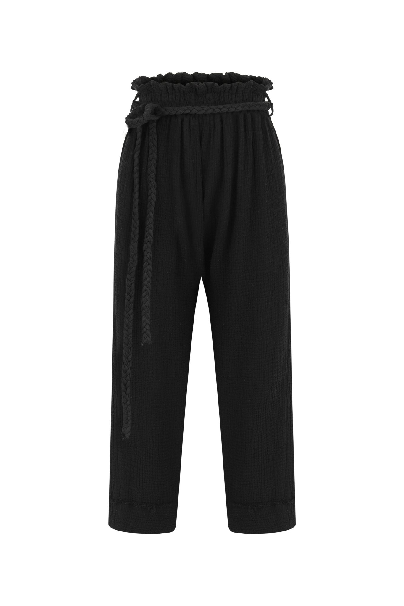 Paloma Paper Bag Pants - Black - Mack & Harvie
