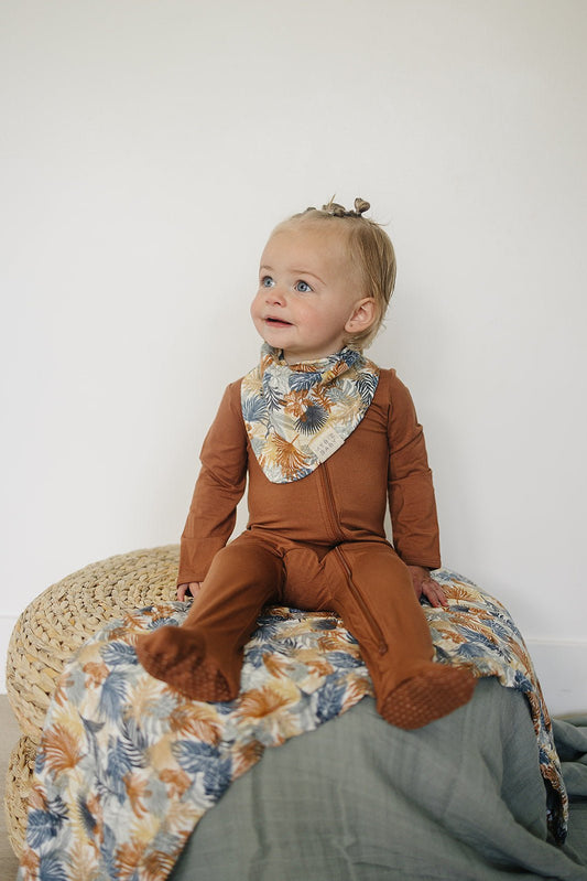 Paradise Palms Muslin Bib - Mack & Harvie