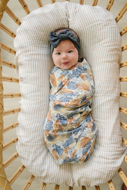 Paradise Palms Muslin Swaddle Blanket - Mack & Harvie
