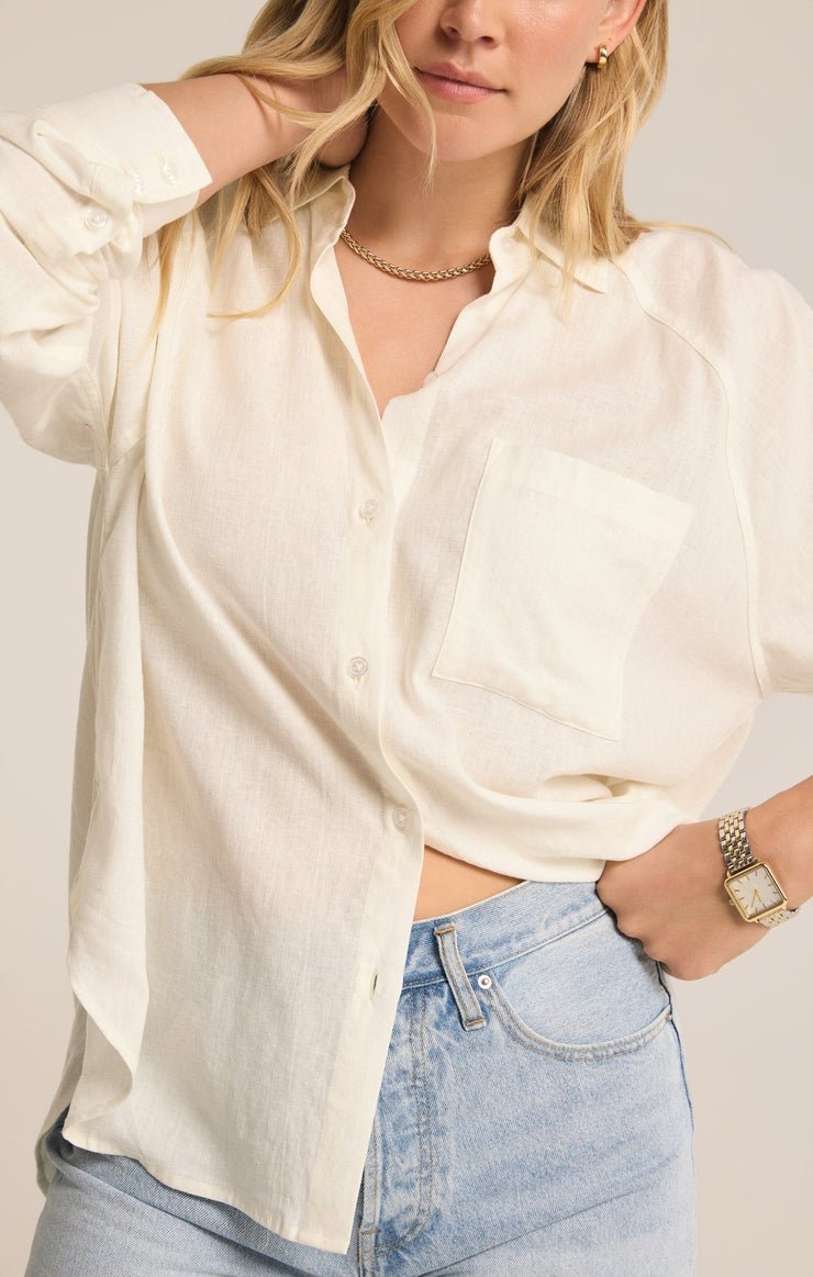 PERFECT LINEN TOP