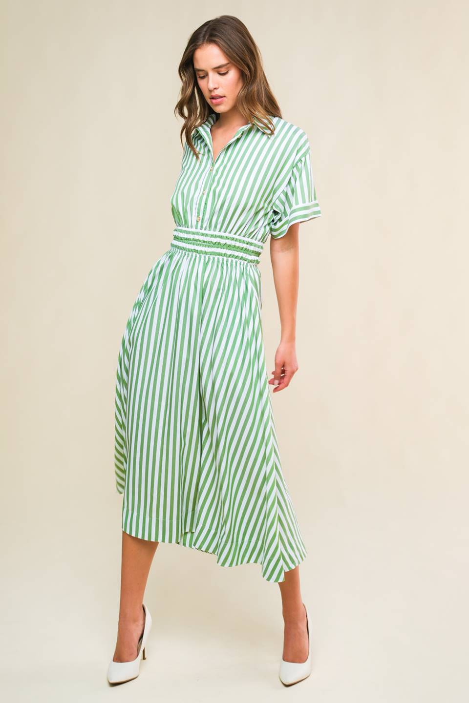 PETAL POWER WOVEN MIDI DRESS - Mack & Harvie