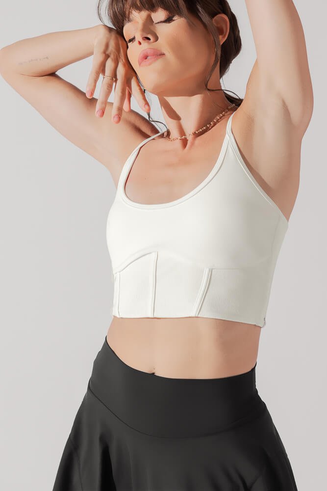 Plié Corset Crop Bralette - Cream - Mack & Harvie