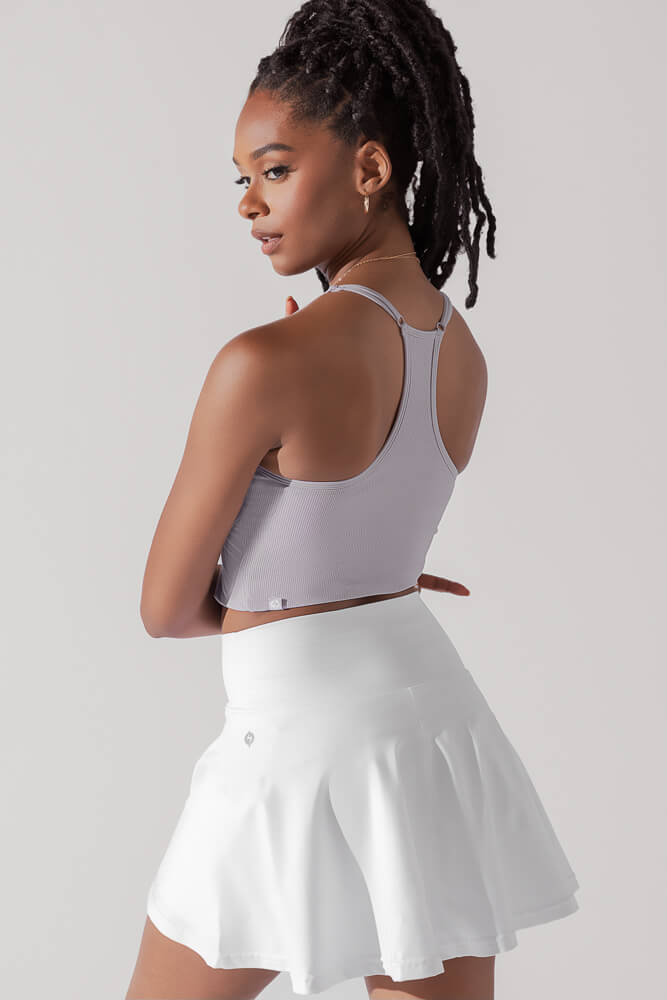 Plié Corset Crop Bralette - Lavender Grey - Mack & Harvie