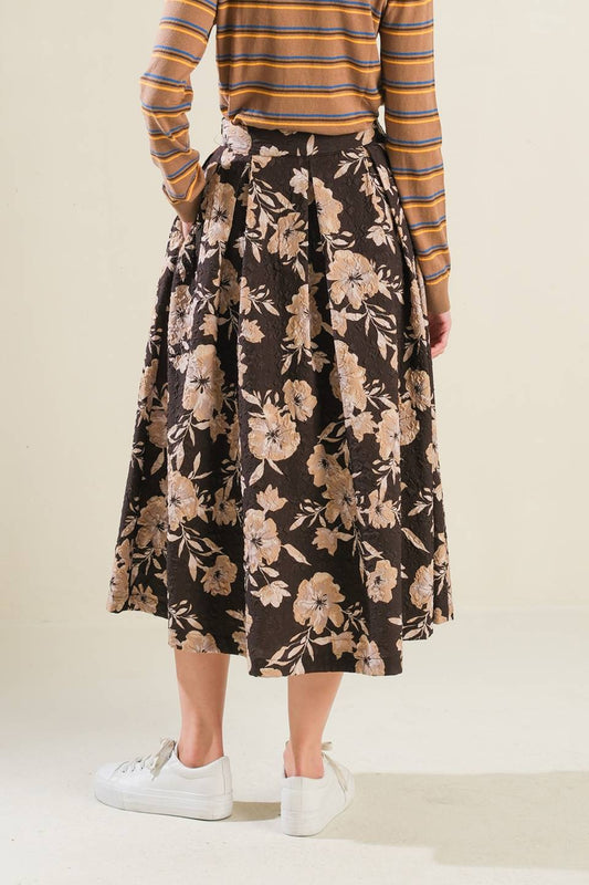 POSH PRESENCE WOVEN MIDI SKIRT - Mack & Harvie