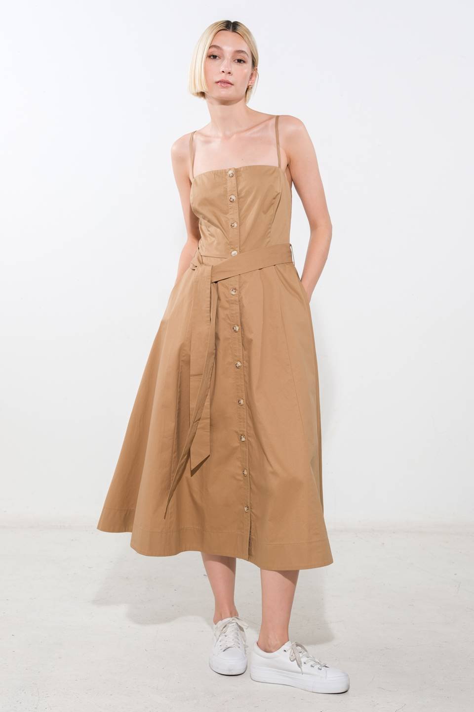 PROOF OF PERFECTION WOVEN MIDI DRESS - Mack & Harvie