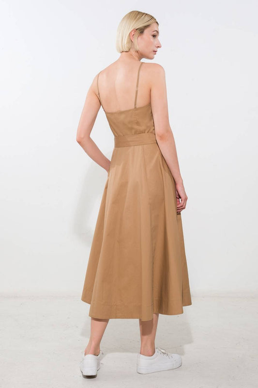 PROOF OF PERFECTION WOVEN MIDI DRESS - Mack & Harvie