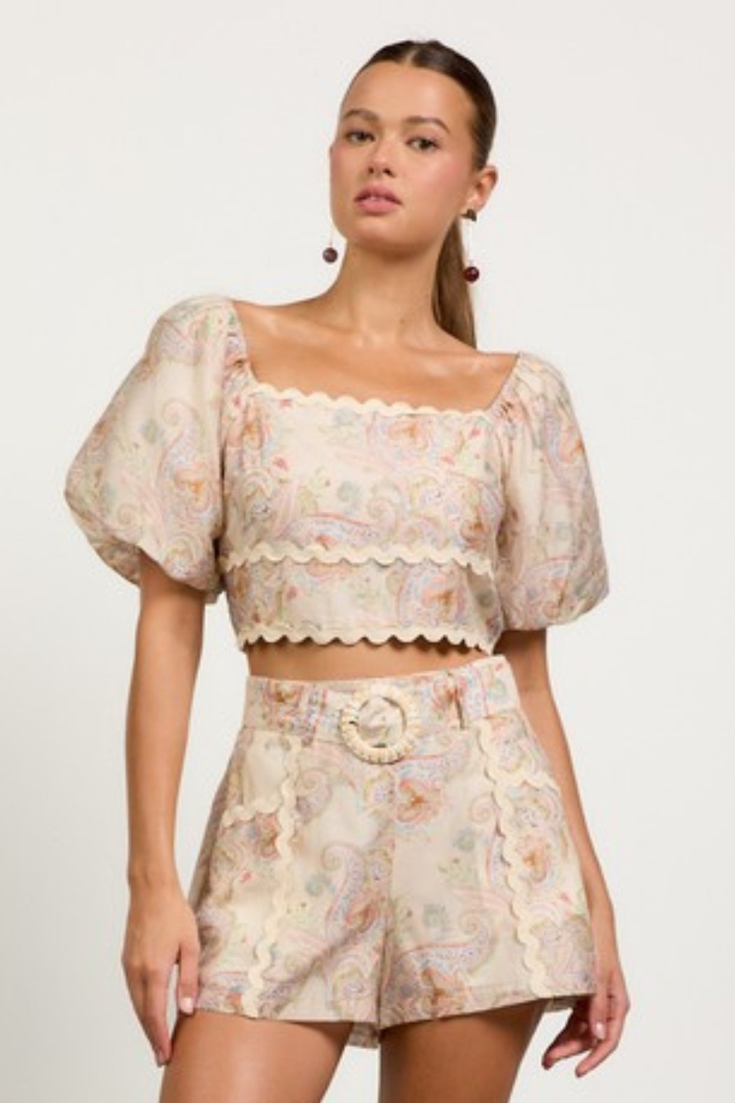 Puff Slv Crop Top